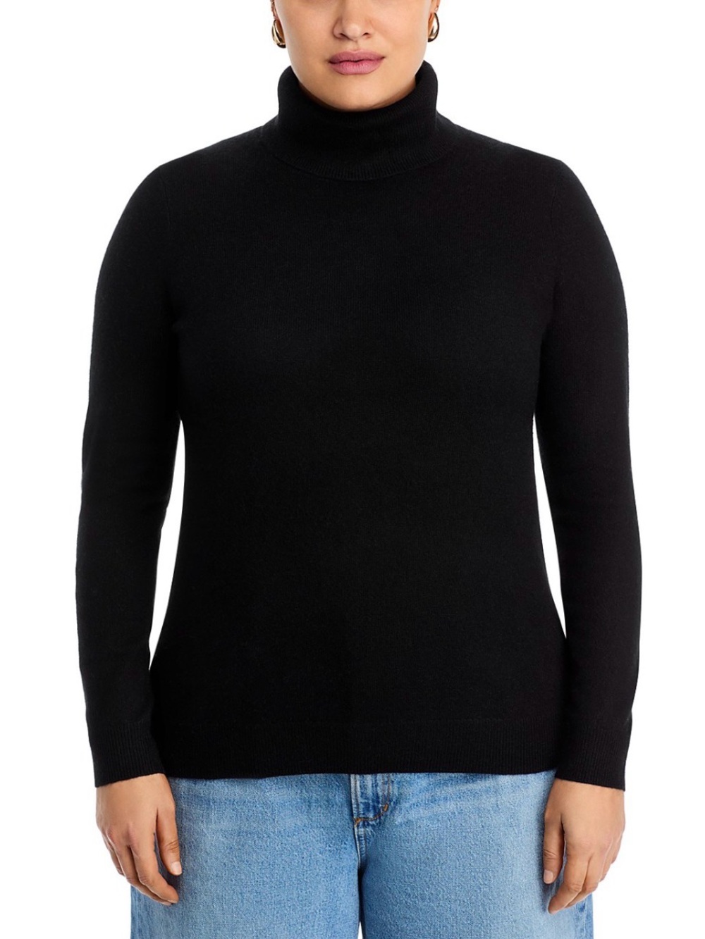 c by Bloomingdale’s Black Cashmere Turtleneck Sweater XXL